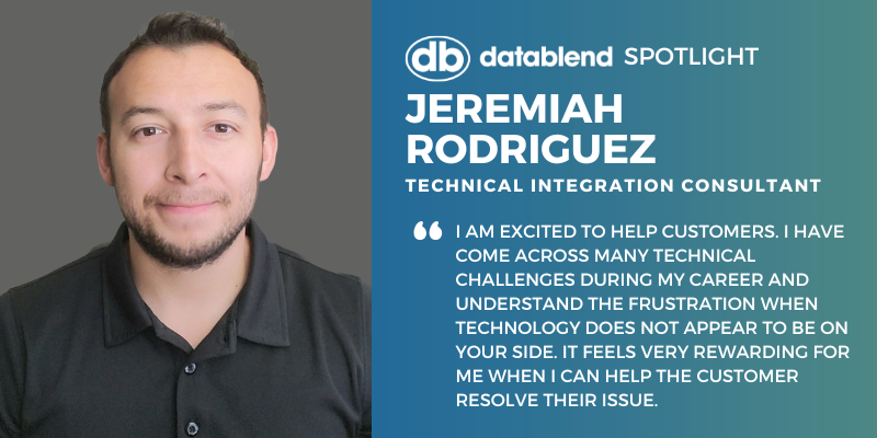 DataBlend Spotlight: Have you met Jeremiah Rodriguez yet? He's excited to help DataBlend's customers.