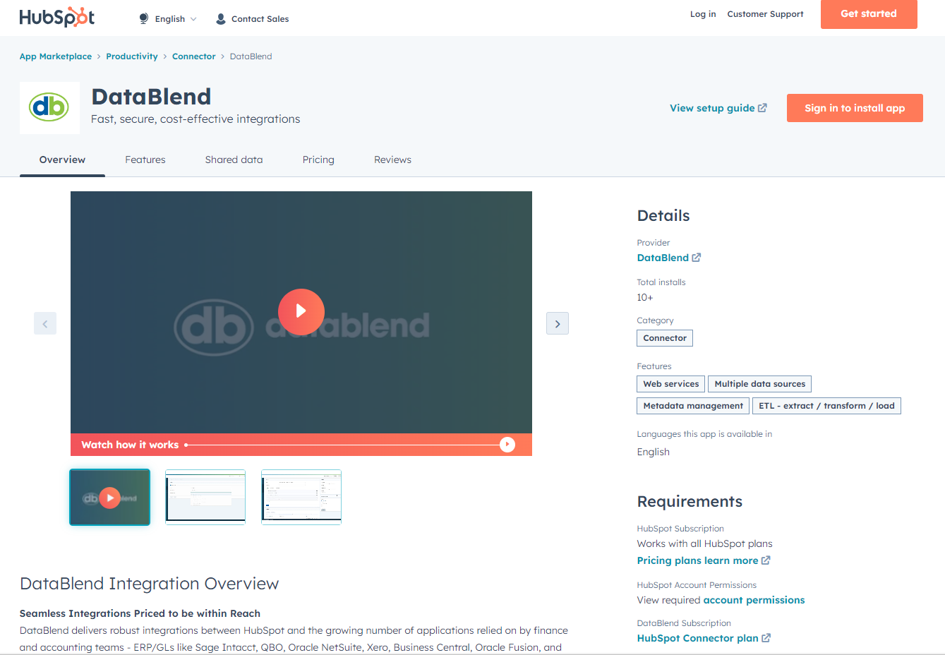 DataBlend Listed on the HubSpot App Marketplace